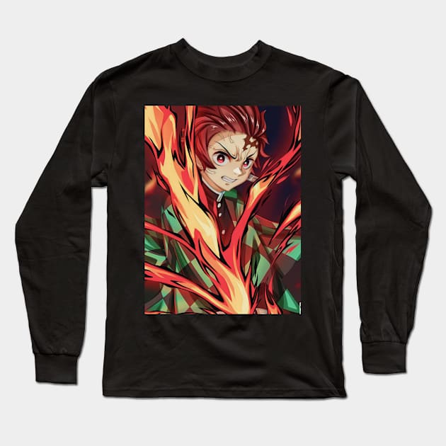 Tanjiro Kamado Long Sleeve T-Shirt by Sajiiii